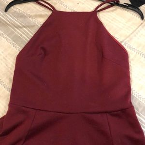 Maroon date dress